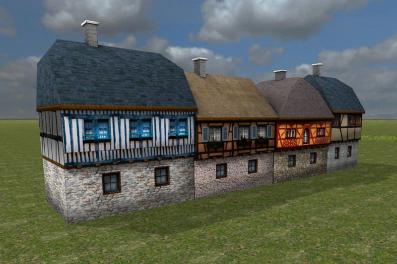 medieval-houses-set